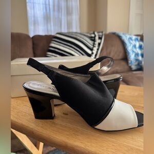 Anne Klein B&W Heels